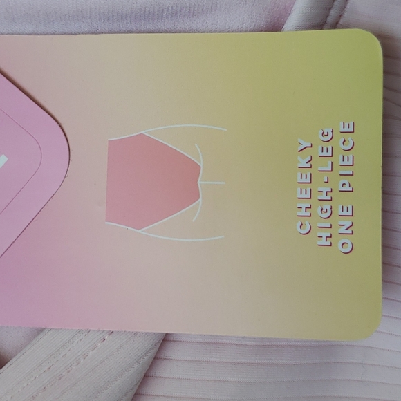 NWT Stoney Clover women's pink cheeky one pc. swimsuit - Picture 9 of 10